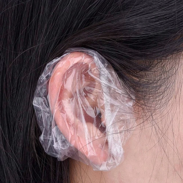 100pcs Waterproof Ear Cover Bath Shower Salon Ear Protector Hair Dyeing Earmuff√