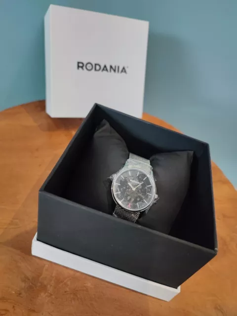 Montre Femme Rodania Cancer Du Seins Métal Argenté Neuve Boite Tbe Breast Cancer