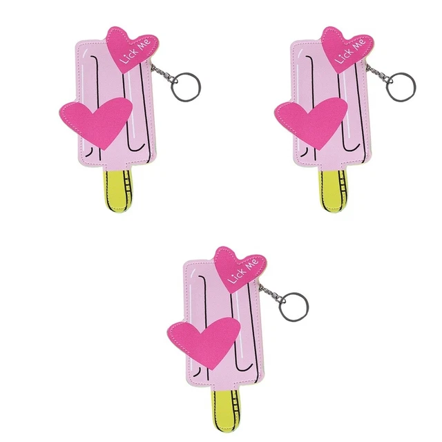 3 piezas Bebida Cuero Bolsa Monedas Bebidas Forma Cambio Cartera Creativa