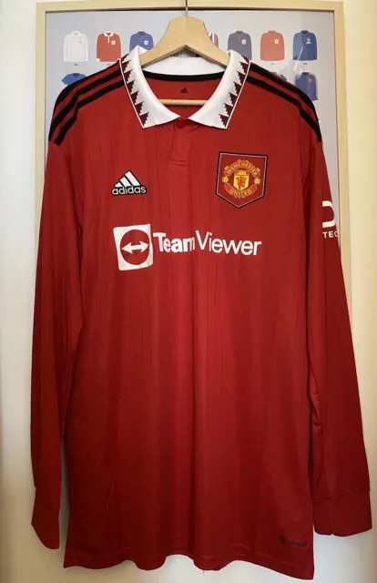 Maillot Adidas Manchester United Home 2021/2022 Taille L Manche Longue Neuf