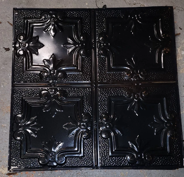 (10) Antique tin ceiling tile 24" X 24"