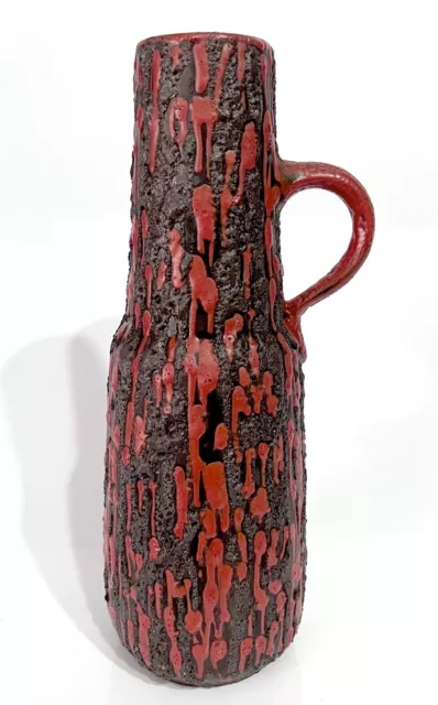 Henkel Vase Ceramano 249 Hans Welling Rubin Fat Lava Keramik Höhe : 29,5 cm