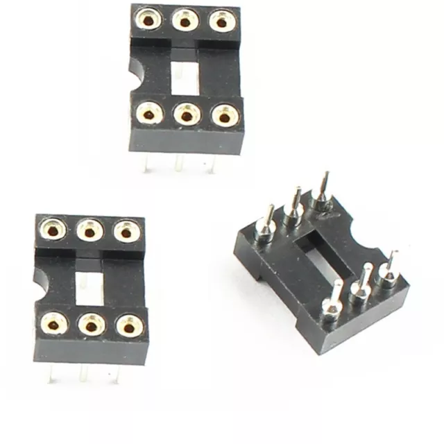 10 Pcs 6 PIN Round DIP IC Sockets Adaptor Narrow NEW