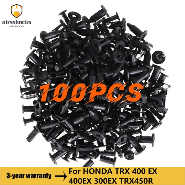 100x Fender Clips Body Rivets for HONDA TRX 400 EX 400EX 300EX TRX450R PLASTIC