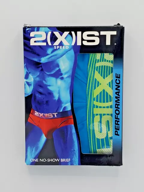 2000's 2XIST SPEED PERFORMANCE AQUA BLUE Mens No Show Brief L Vintage Underwear