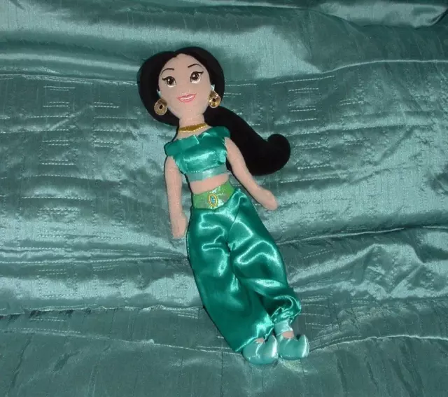 DISNEY STORE PRINCESS ALADDIN MINI 11" JASMINE PLUSH SOFT DOLL TOY (b)