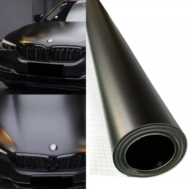 Matte matt Satin Black Vinyl Wrap Self Adhesive Back Plastic Air Free