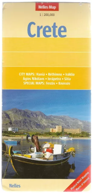 CRETE (Nelles double sided map 1:200000) City, Physical and Places of Interest.