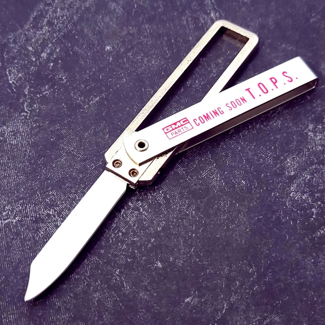 Vintage Swinger Funny Folder Tri Fold GMC Parts Advertising Folding Pocket Knife
