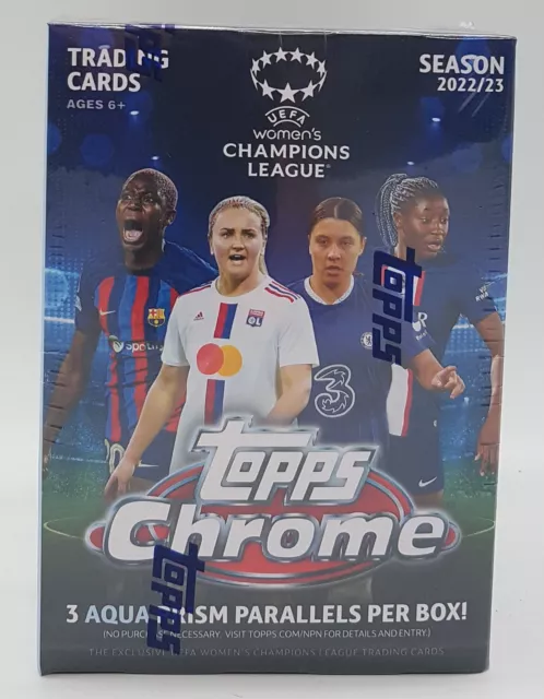 Topps Chrome UEFA Women's Champions League Soccer Blaster Box Fußball 2022-23