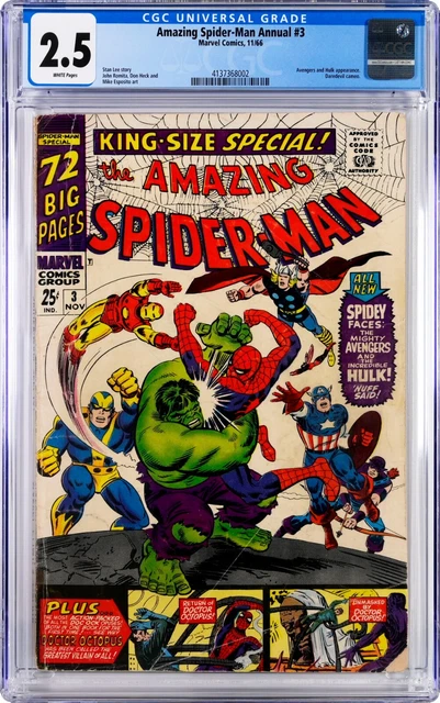 The Amazing Spider-Man King Size Annual #3 CGC 2.5 - 1966 - White Pages