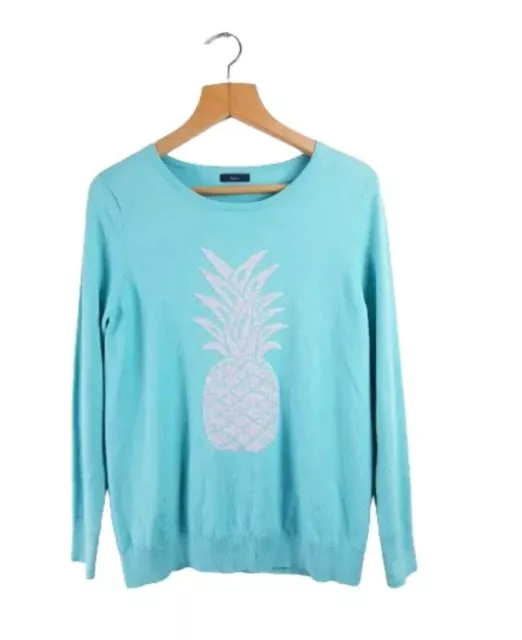 M&Co Women’s Ladies Top Pullover Jumper Pineapple  Size Uk 14