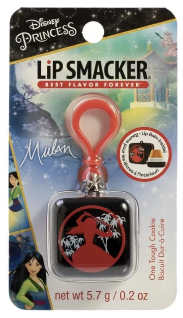 Disney Princess Mulan Lip Smacker Cube Lip Balm Keychain Clip One Tough Cookie
