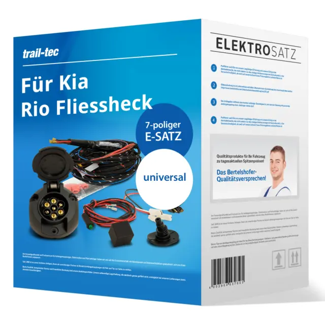 Elektrosatz 7-pol. universell für Kia Rio Fliessheck I Typ DC 08.2000-02.2005