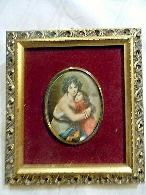 Cadre Photo Ancien En Bois Sculpté Doré - 19x26,5 Cm - Avec Photo