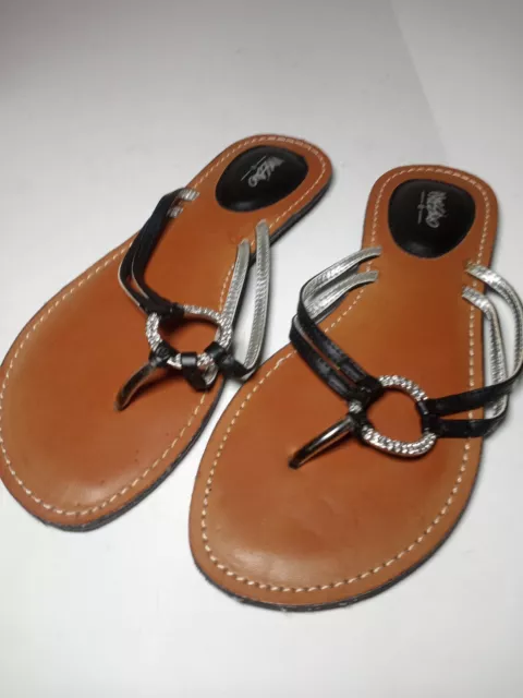 Mossimo Gabriela Rhinstone Ladies Womens Size 5/6 Sandals flip flops flats pad