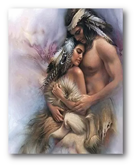 5D Diamond Painting Kit Native American Indian Men Woman Sexy Picture Craft Art