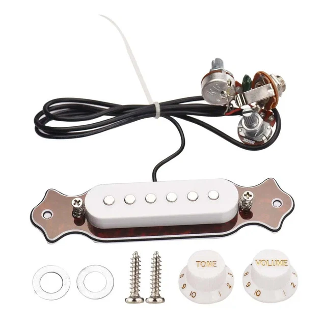 Copper Single Magnetic Coil Noiseless Acoustic Guitar Pickup With Volume Tone Co