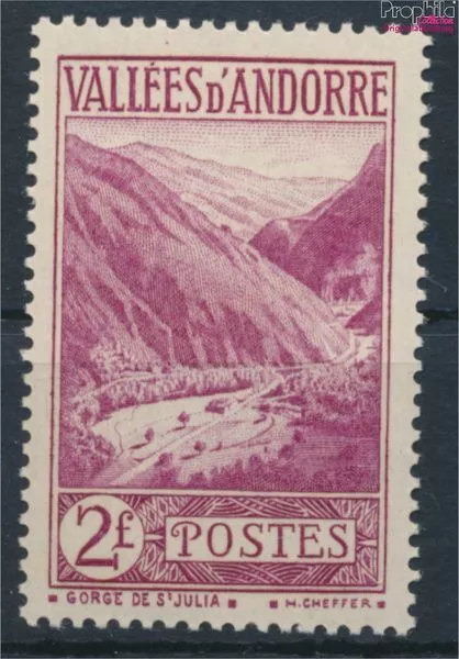 Briefmarken Andorra - Französische Post 1932 Mi 43 postfrisch (10368770