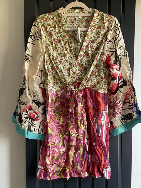 Mini abito rosa cambio floreale River Island, taglia 14, nuovo con etichette