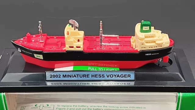 2002 MINIATURE HESS VOYAGER New in Box Hess Gasoline Transport Ship