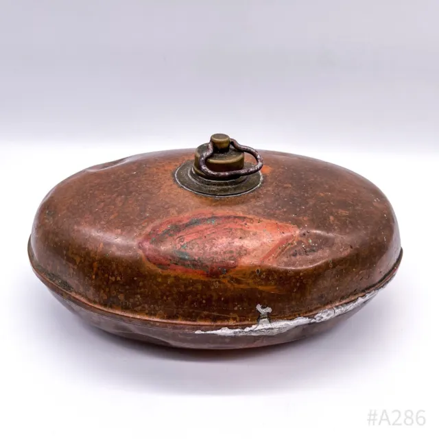Antike Kupferbettflasche, Bettflasche, Wärmflasche „Rein Kupfer“ oval | 25cm 3
