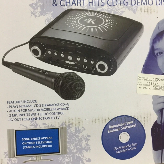 Easy Karaoke EKG88B Bluetooth Karaoke Machine - Black Easy Karaoke EKG88B Bluetooth Karaoke Machine - Black