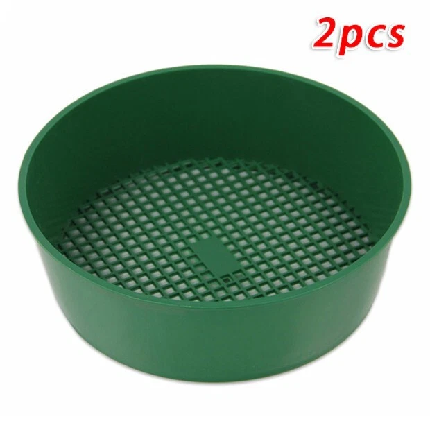 2pcs Kunststoff Rund Garten Sieb " Riddler " Boden Netz Gartenarbeit Zubehör