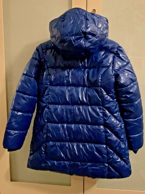 Bnwt Blue Girls Hooded Padded Winter Coat Jacket Cosy Lined Age 9-10 Rrp £30 2