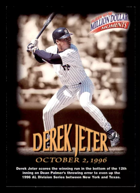 1997-98 FLEER MILLION Dollar Moments #2 Derek Jeter EUR 2,77 - PicClick FR