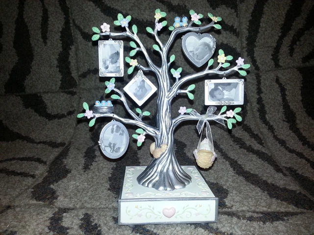 Hallmark Recuerdo Roca Un Bye Bebé Niños Peltre Imagen Foto Árbol Grande Mantel