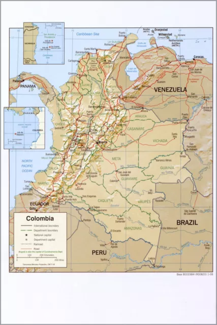 Poster, Many Sizes; Cia Map Of Colombia 2008