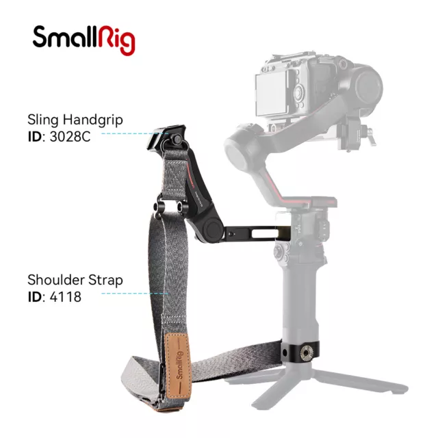 SmallRig Sling Handgrip+Weight-Reducing Shoulder Strap for DJI RS2/RS 3/RS 3 Pro