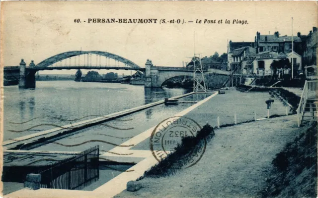 CPA PERSAN-BEAUMONT - Le Pont et la Plage (380399)