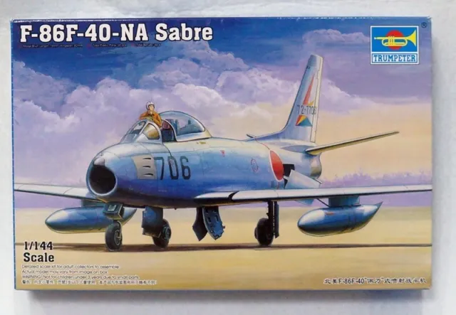 1/144 Model Kit North American F-86F-40-NA Saber Jet Fighter Assembled Aircraft