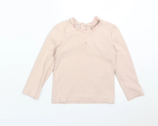T-shirt base cotone rosa NEXT per bambina taglia 2-3 anni collo rotondo - STAR