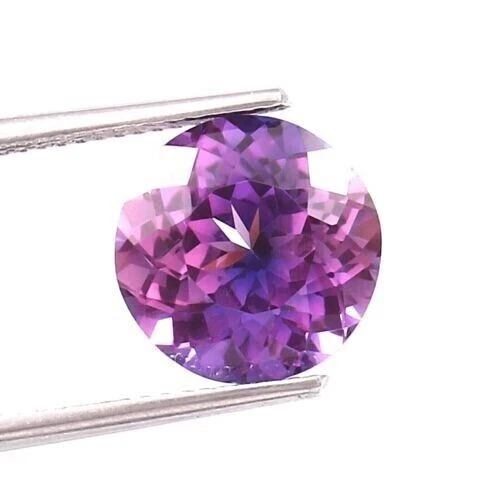 14.85 CT Naturel Ceylan Bleuet Bleu Violet Parti Saphir Rond Pierre Précieuse
