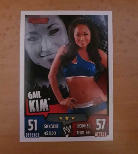 WWE Topps Slam Attax Rumble GAIL KIM Wrestling Diva Card Karte 62 WWF TNA Impact