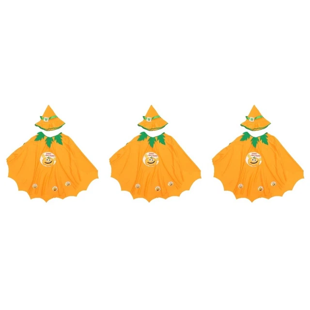 3 set mantello zucca per bambini costume performance regolazione neonato
