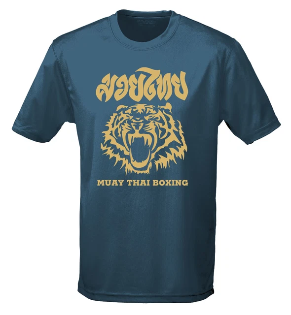 Boxing tailandese, t-shirt Muay Thai Tiger performance wicking, maglietta leggera