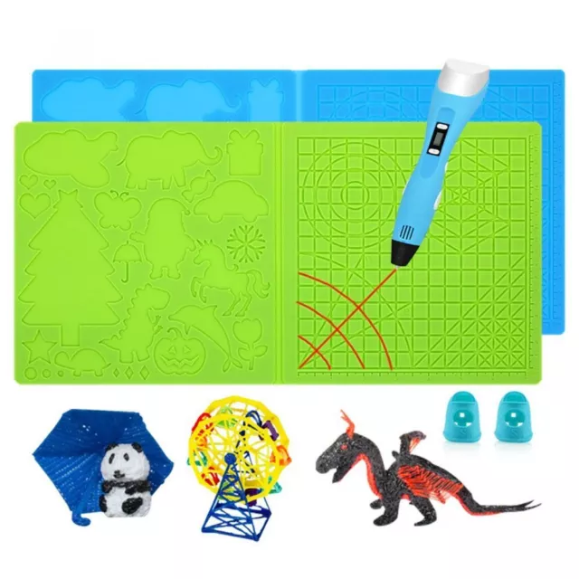 Drawing Tools Silicone Mat With 2 Finger Protectors 3D Printing Pen Pad