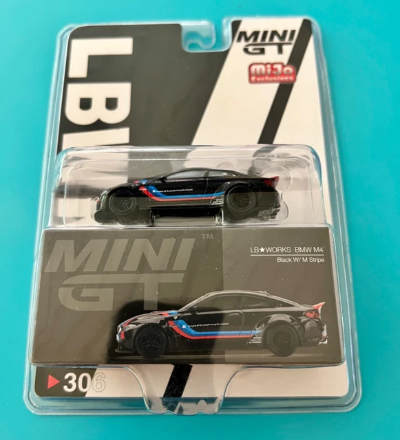 MINI GT LB WORK BMW M4 Black with Stripe MGT00306 1/64 CHASE