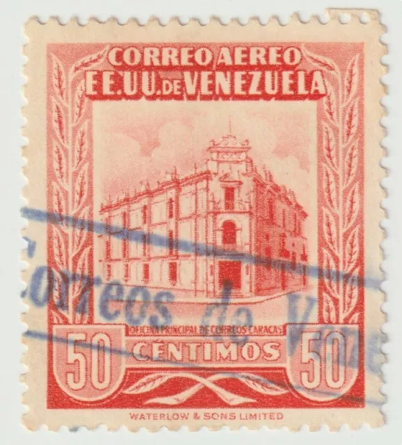 1953 Venezuela - Airmail - Caracas Post Office "EE. UU. " - 50 C Stamp