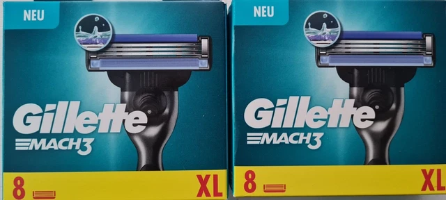 Gillette Mach3 Rasierklingen, 16 Ersatzklingen Nassrasierer Herren 3-fach Klinge