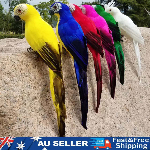 25cm Artificial Fake Parrot Bird Imitation Realistic Garden Lawn Decor Ornament