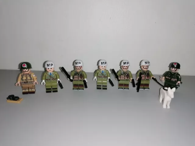 Brick WW2 US soldier minifigure for army builder