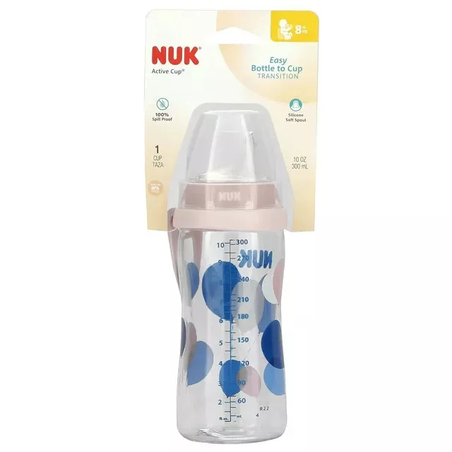 NUK Large Active Tritan Cup 10 oz Baby Bottle Cup 8+ Months