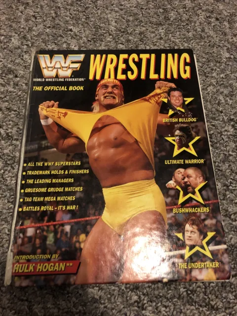 WWF Wrestling The Official Book 1992 Vintage - *Bad Damage* CHEAP