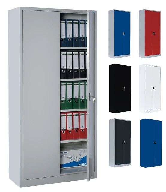 Stahl Aktenschrank voll verschweißt Metall Lagerschrank abschließbar 60cm Tiefe