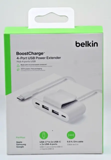 Belkin BOOSTCHARGE 4-Port USB Power Extender - BRAND NEW
